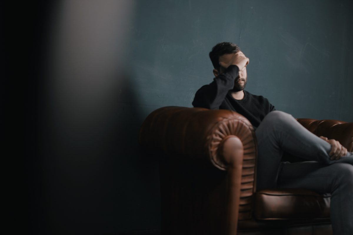 A depressed man